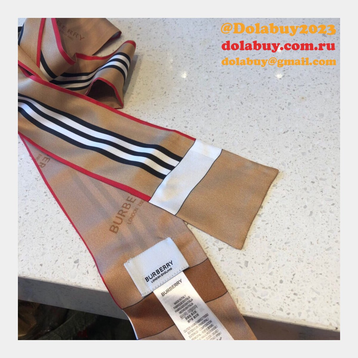 Burberry silk ribbon Straps bow tie streamers