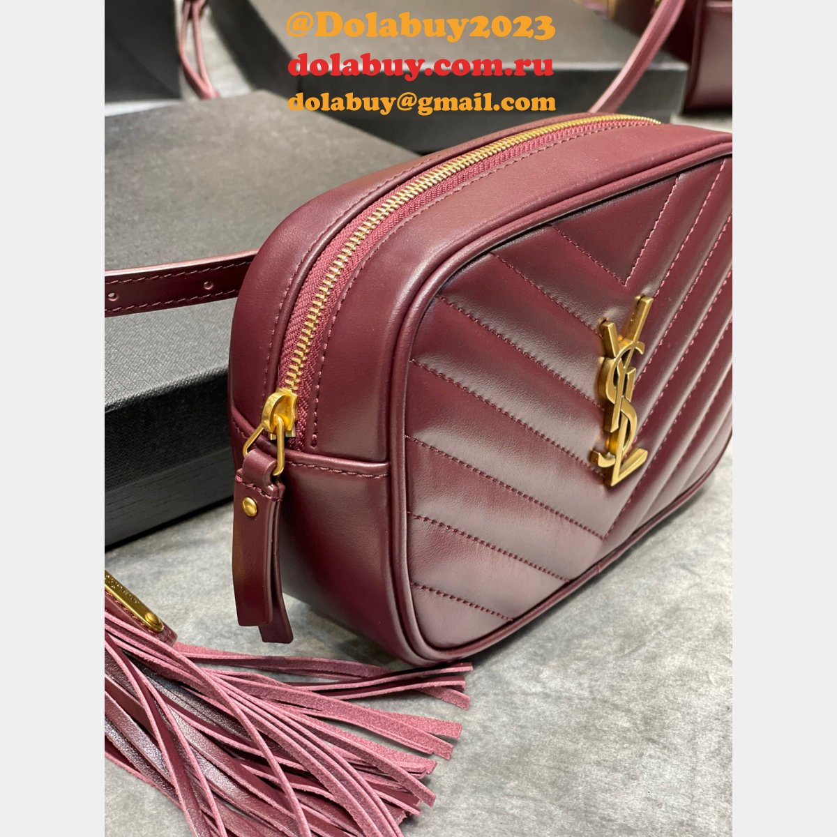 Replica Saint Laurent Lou Matelassé Leather Belt Bag