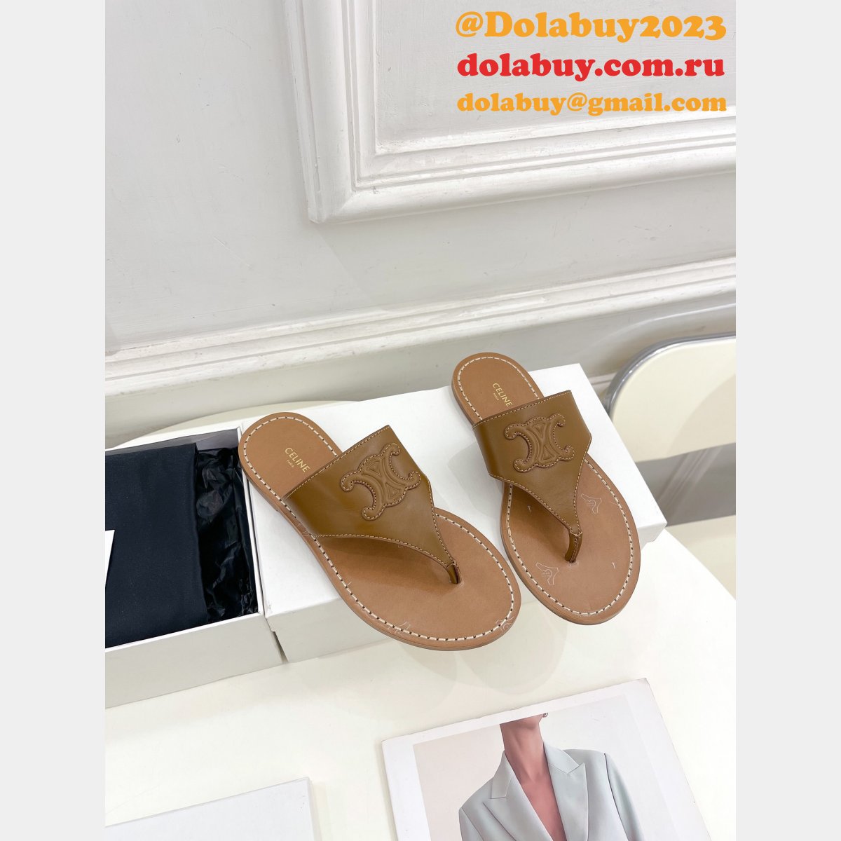 Dolabuy Celine Designer Replica Flip Flops Shoes