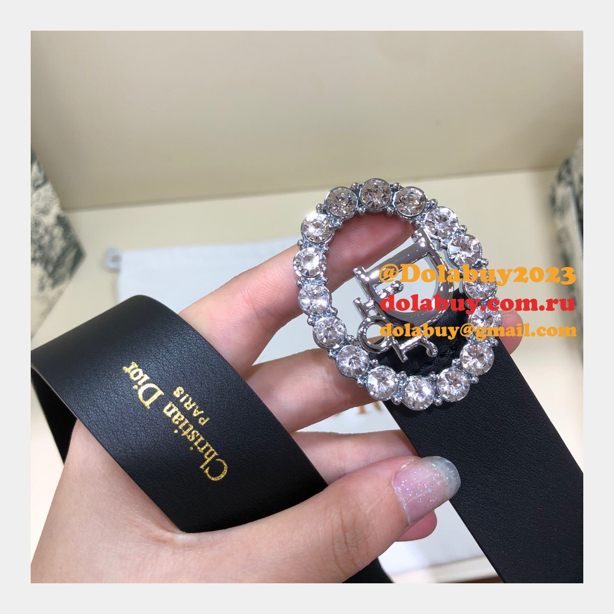 Wholesale Christian Dior AAA Belts 30mm Black Replica