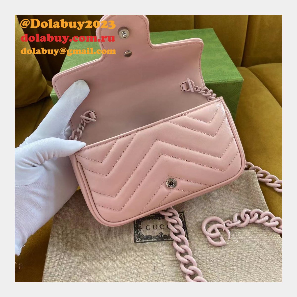 knockoff G*u*i gg marmont matelassé leather super 699757 bag