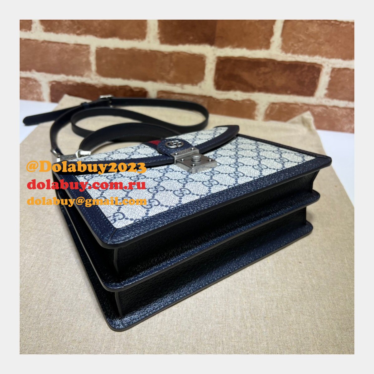 aaa+ G*u*i 651055 ophidia small top handle fake bag with web