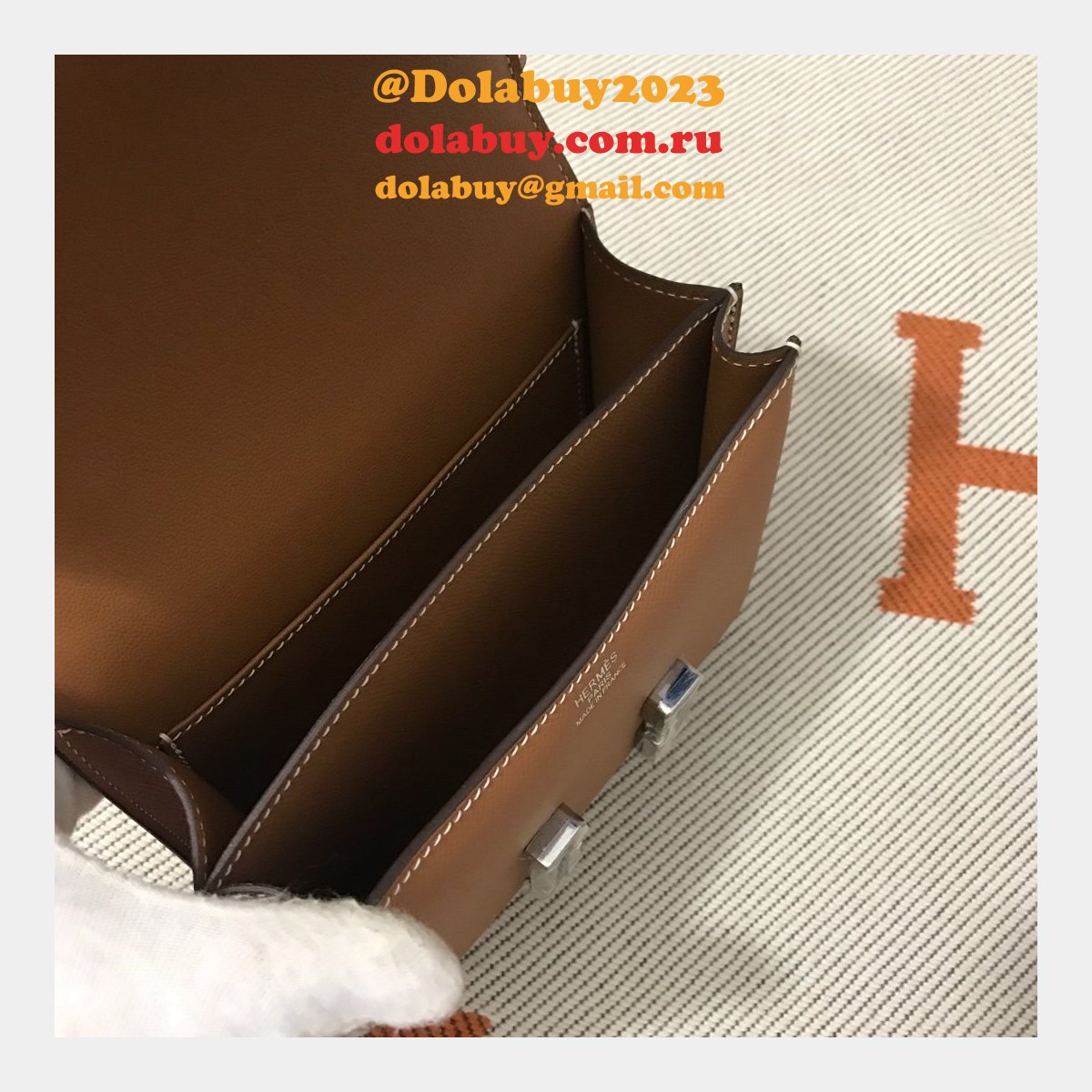 Hermes Constance Bag 18cm Epsom Leather Camel