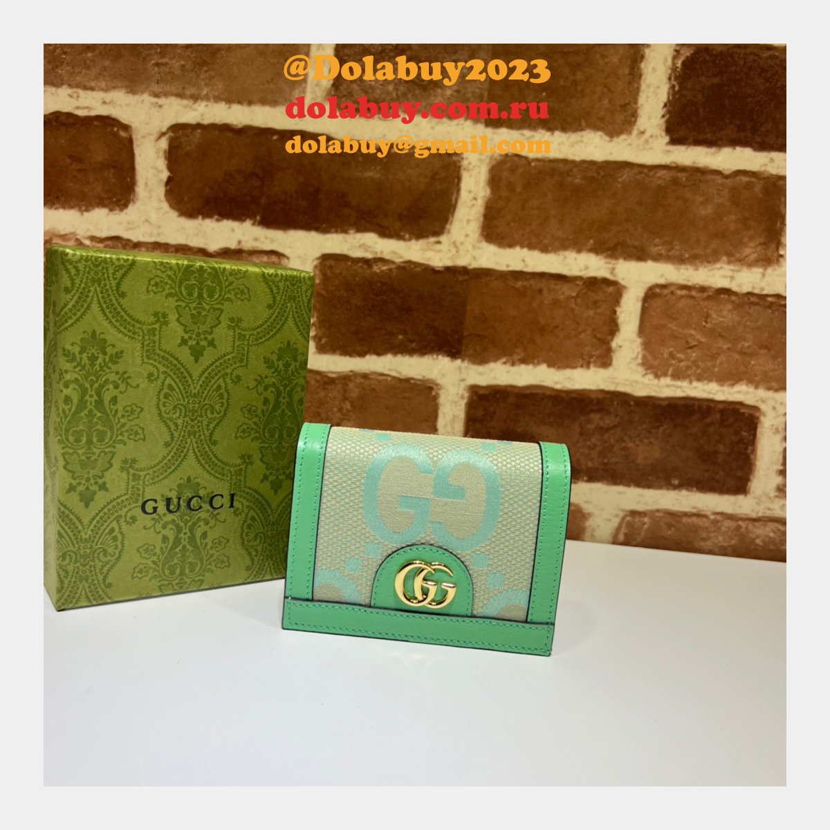 G*u*i knockoff gg supreme jumbo ophidia card case 523155 wallet