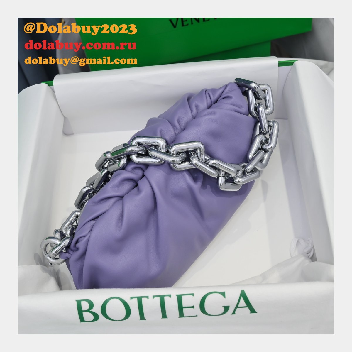 top best quality b0tte*a Ven*ta replica 30cm chain pouch bag