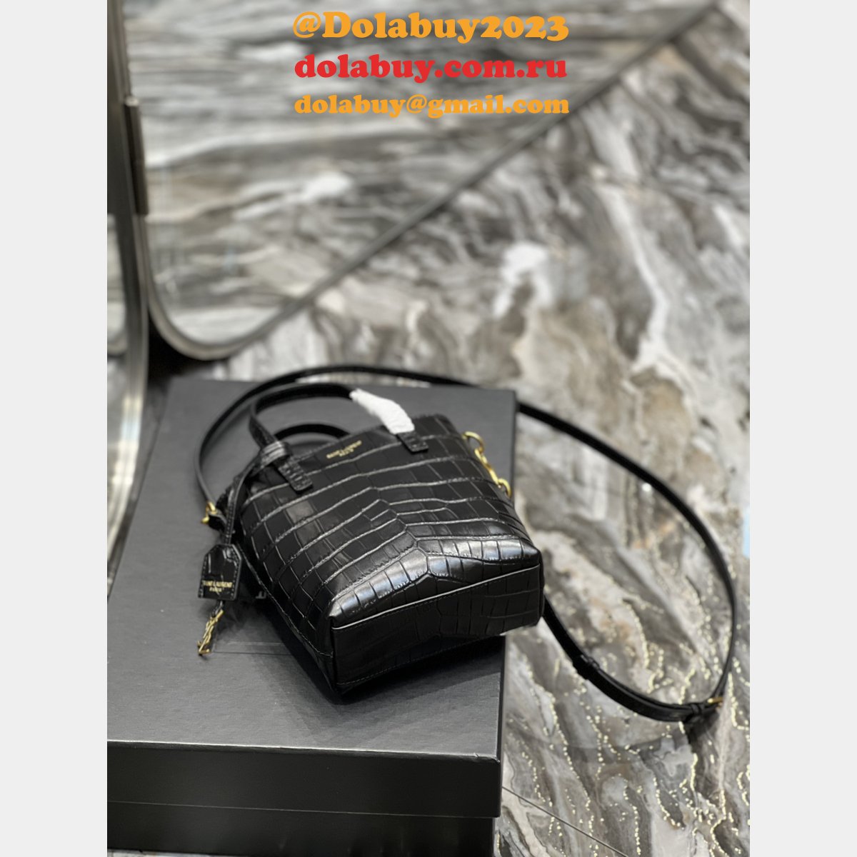 Saint Laurent Luxury Copy 712367 Mini Toy Shopping Tote Bag