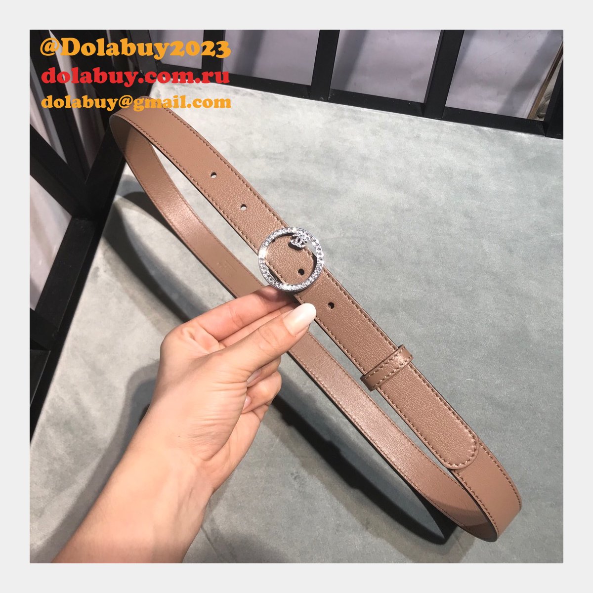 UK Replica CC Double C Belt Width 2.5cm 1119
