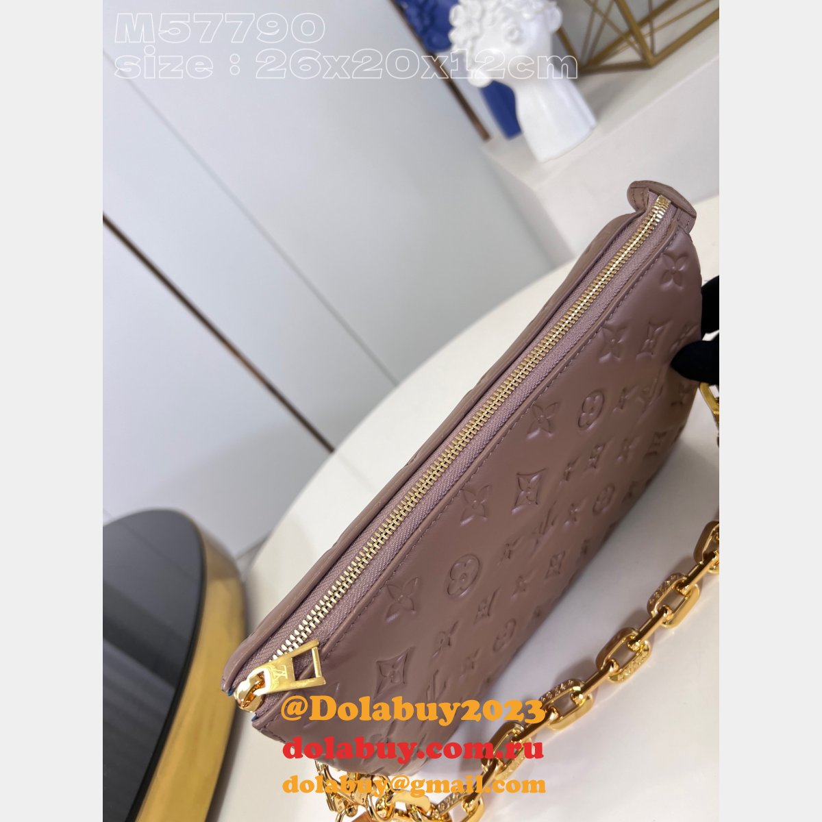 Designer Coussin PM M57790 Replica Louis Vuitton Khaki Bag
