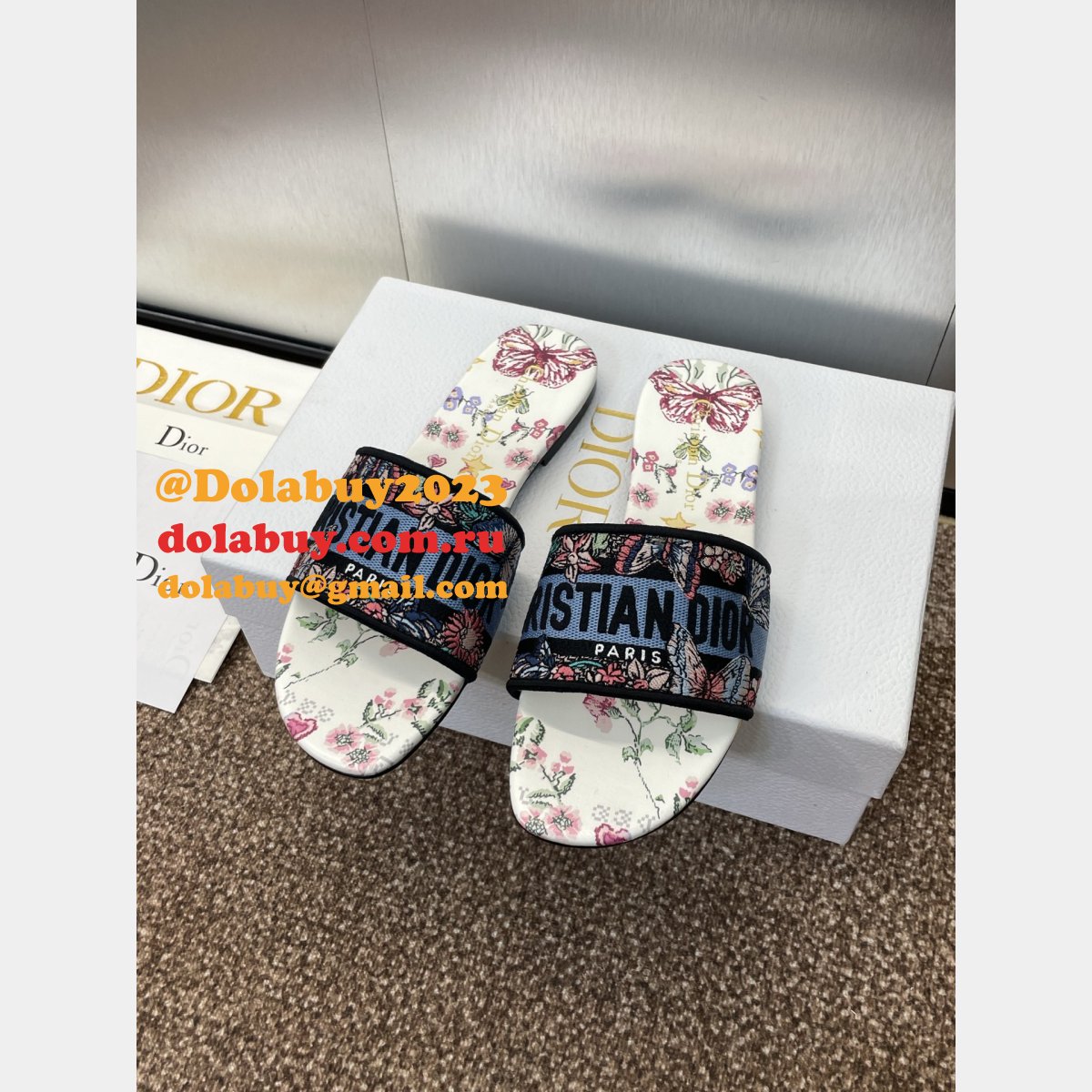 Top Quality DIOR Dway Slide Women Shoes