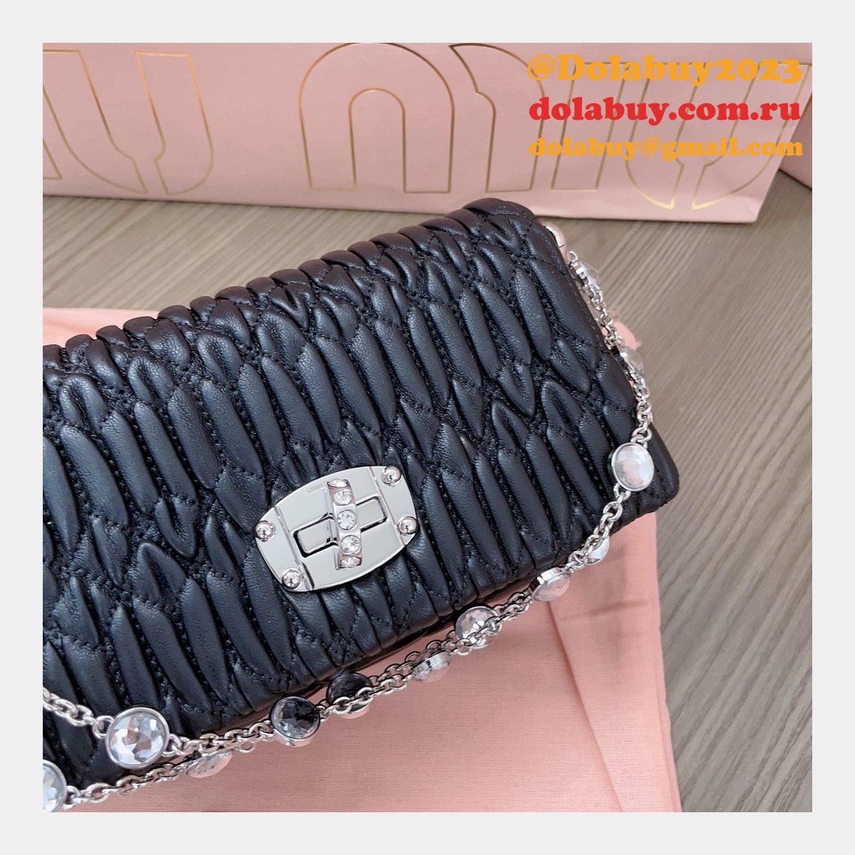 Luxury Designer Replica Miu Miu 5BP079 Cloquet 7 Star Bag