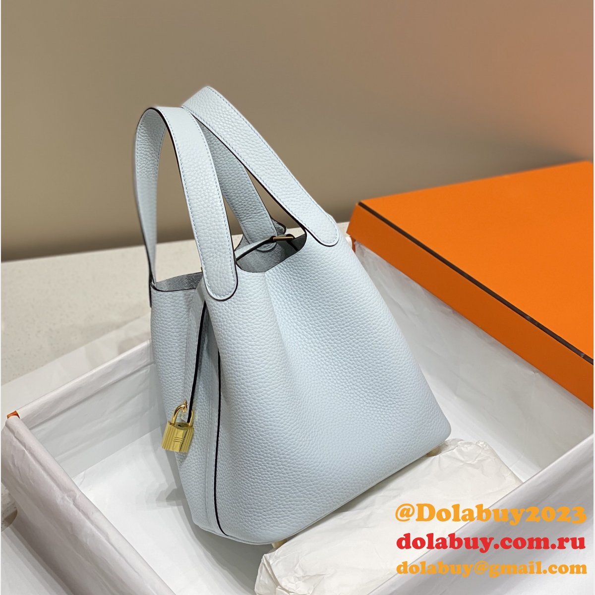 Luxury 7 Star Replica Designer Hermes Picotin 18/22cm Gold Online