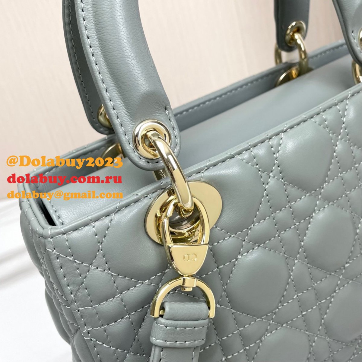 Fashion Christian Dior Lady Dior Top Quality 24CM Fake Bag