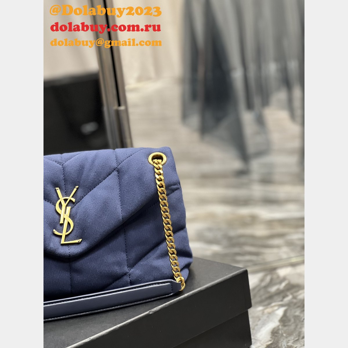 YSL Luxury Saint Laurent Replica 23/29cm Loulou Puffer 577476 Bag