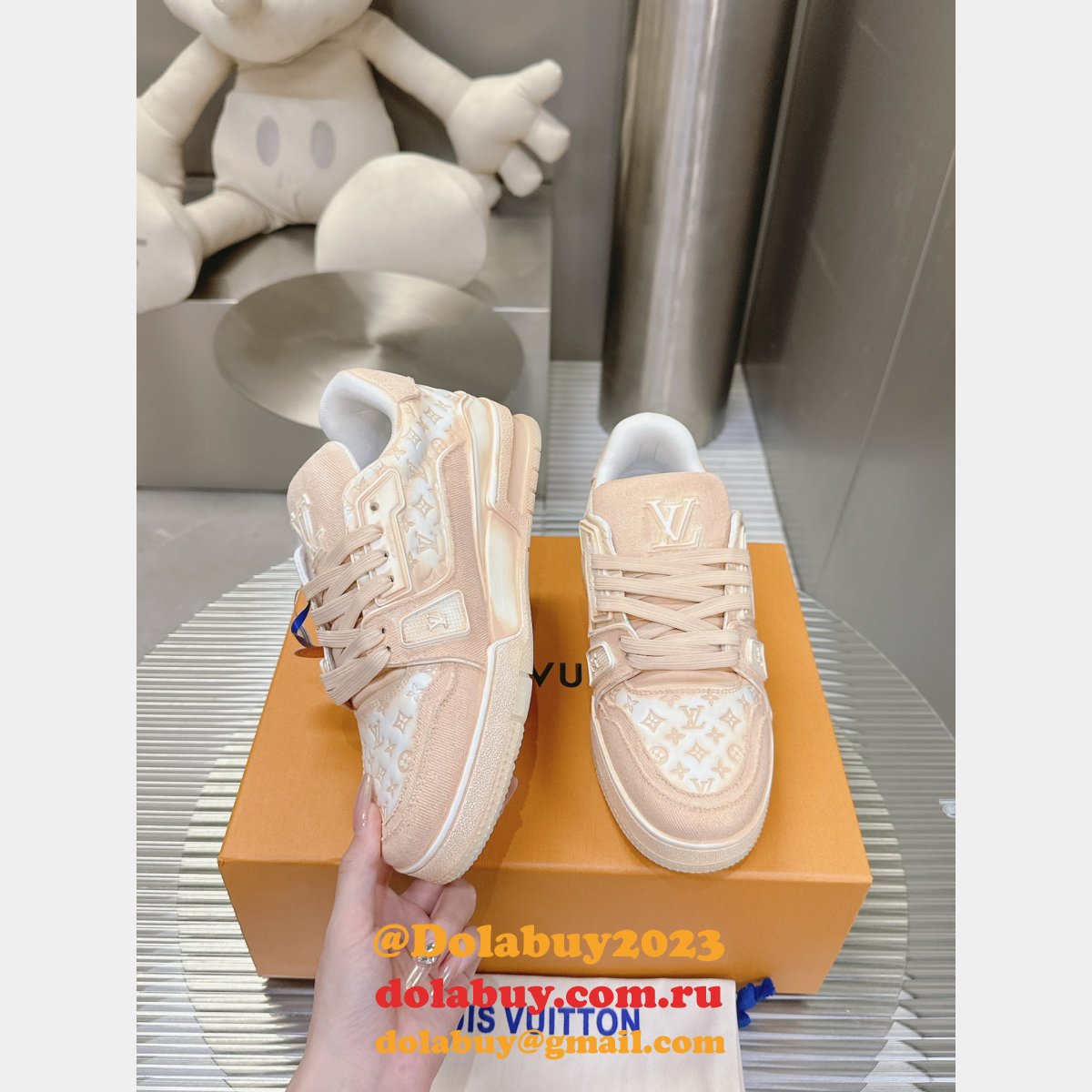 Top Quality Cheap LV Trainer Maxi Line WOMEN/MEN SHOES