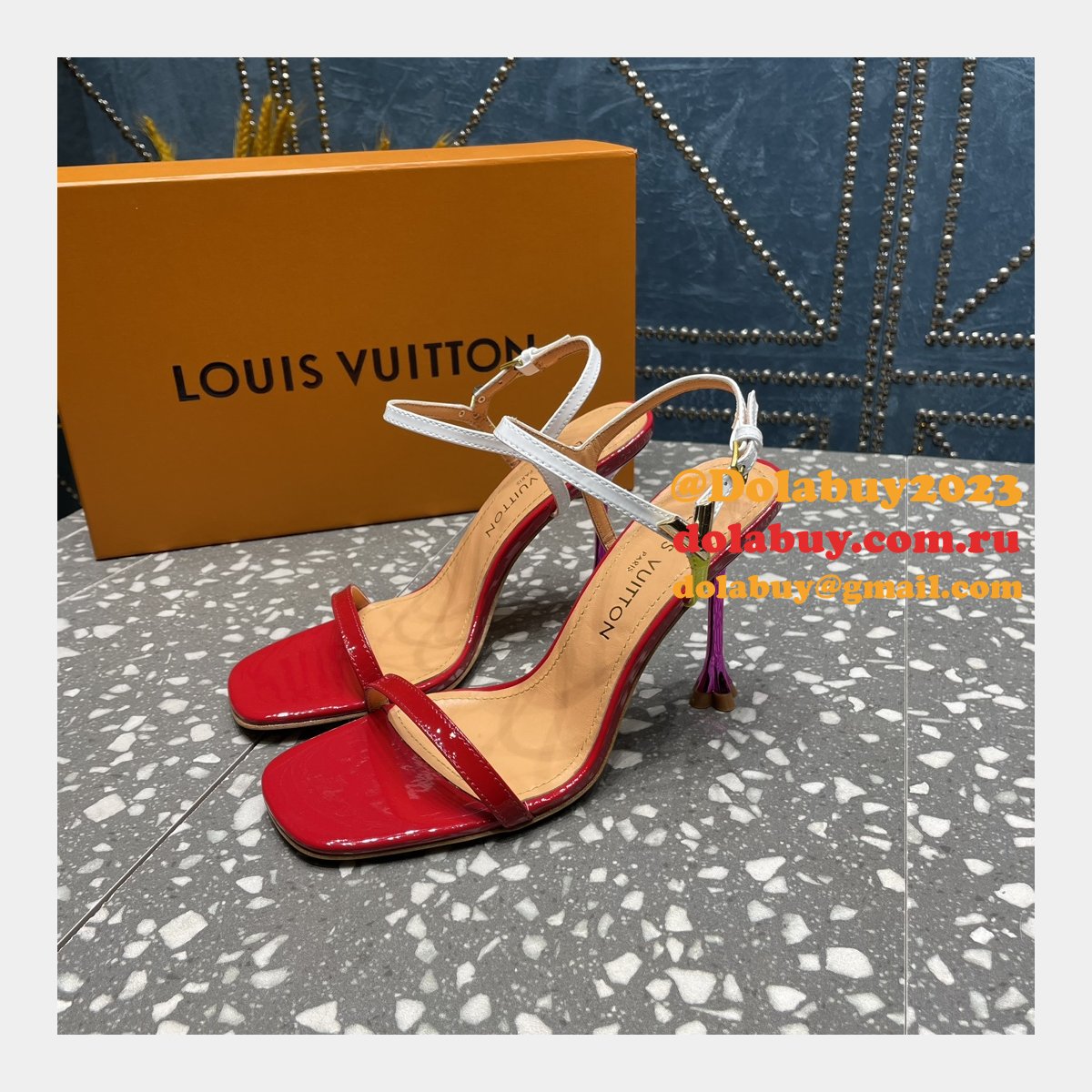 Blossom Sandal Louis Vuitton Replicas Heel:7.5cm/9.5cm Shoes