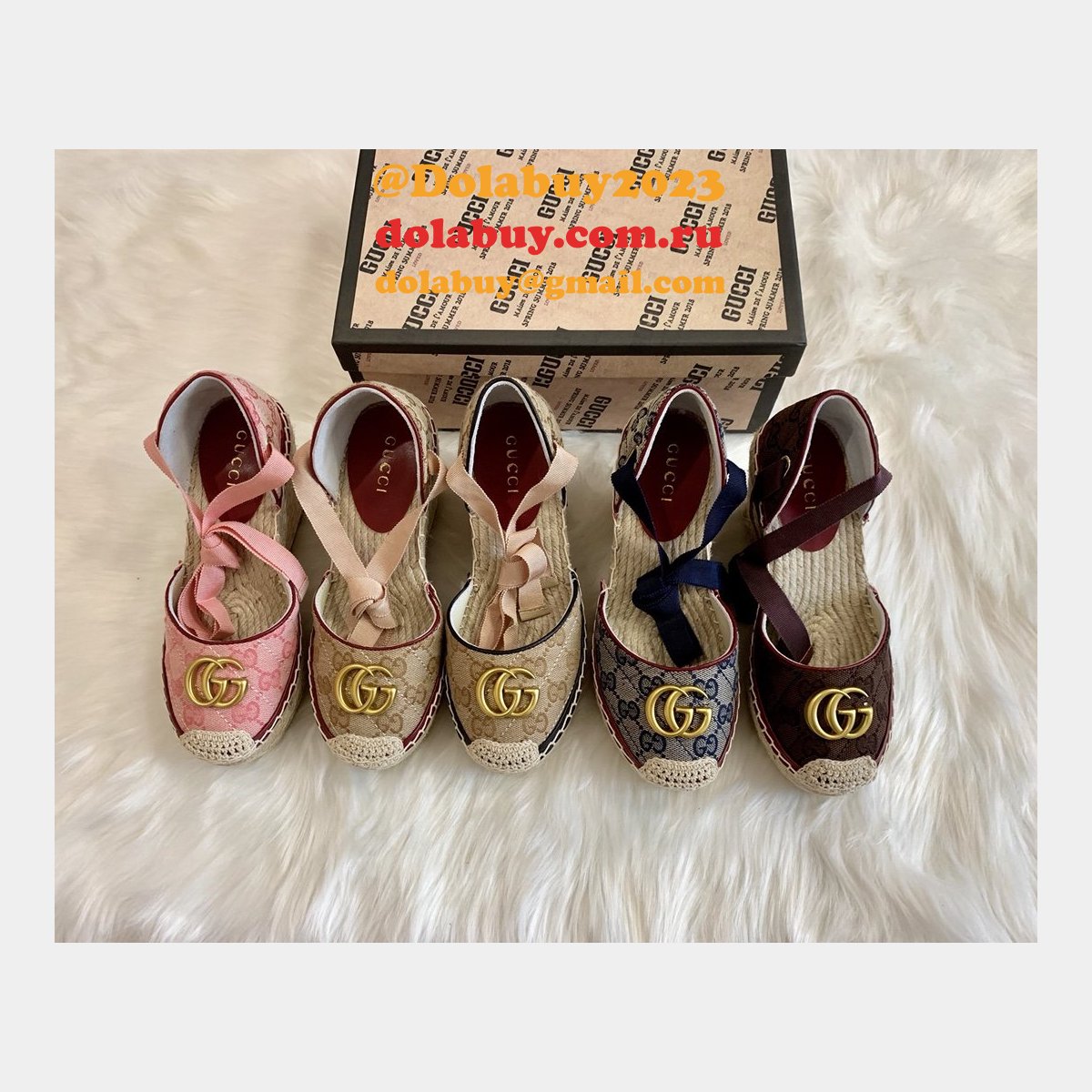 cheap G*u*i wedge sandals