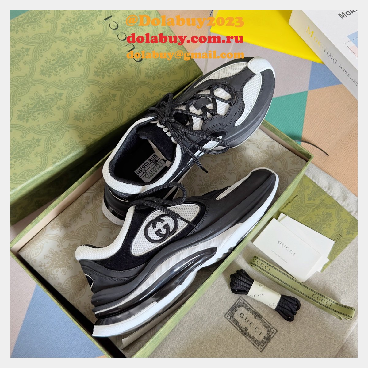 luxury designer G*u*i men run trainer shoes