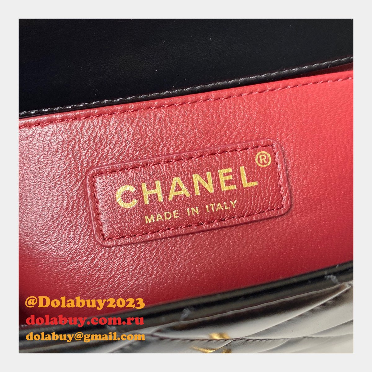 Designer Replica Calfskin & Gold-Tone Metal White Mini Flap AS2615 Bag