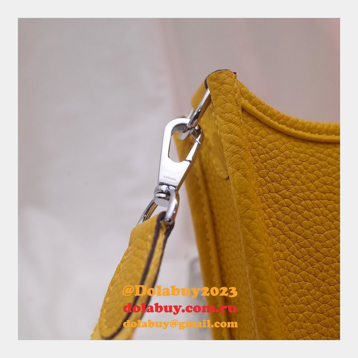 Hermes Evelyne Yellow Messenger Medium Bag replica