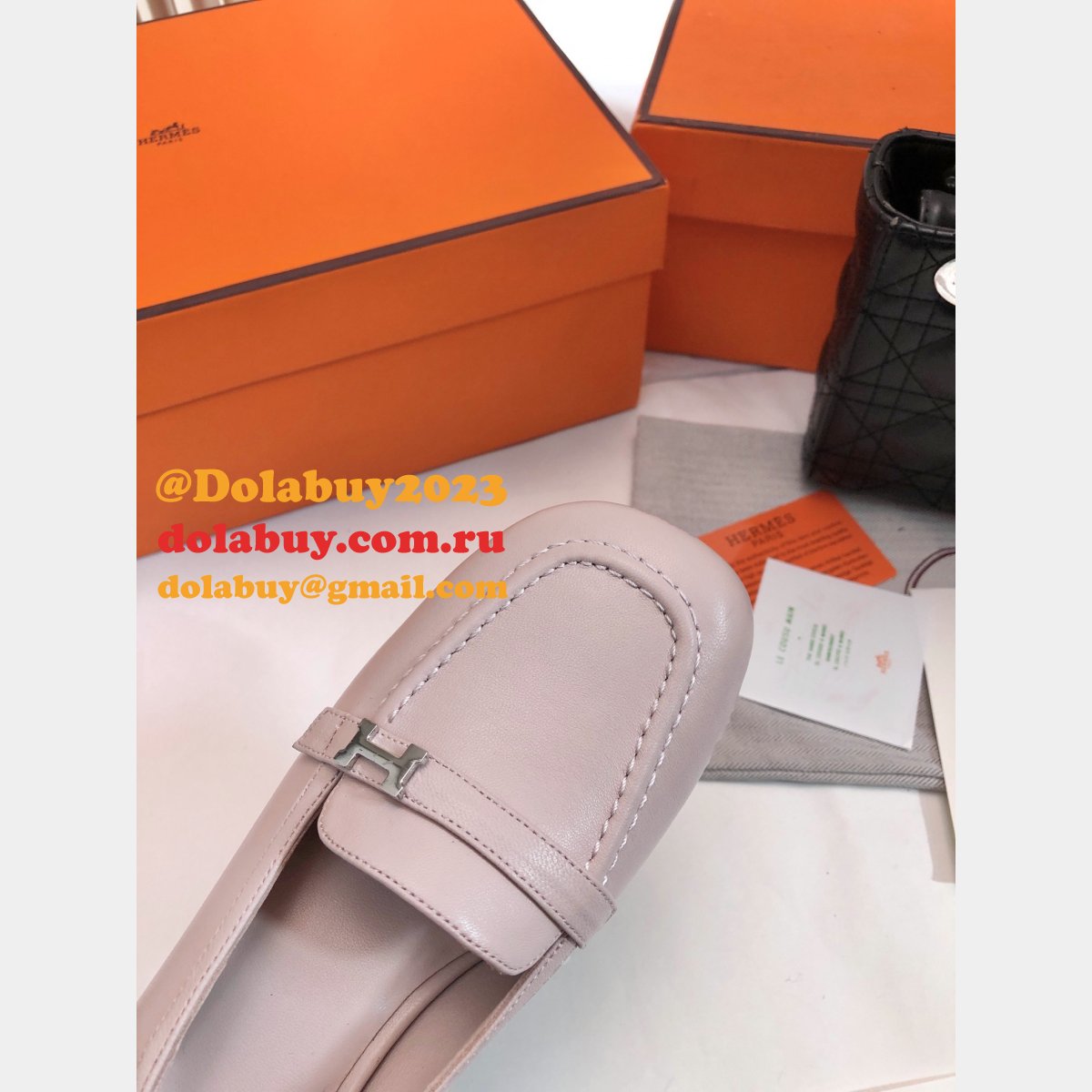 Mooz Pumps Hermes Groupie Mule Designer Replica Shoes