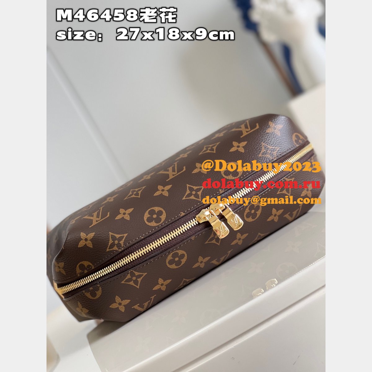 Designer Louis Vuitton M46458 Cosmetic Pouch Fake Monogram Bag