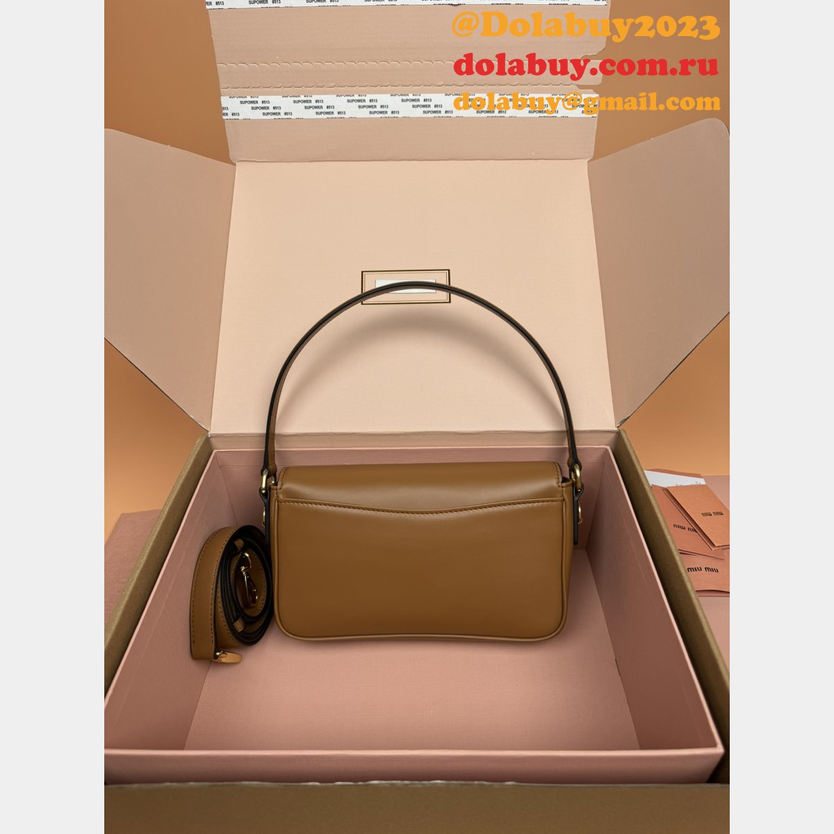 Top Quality MIU MIU 5BD270 Penny Leather Bag