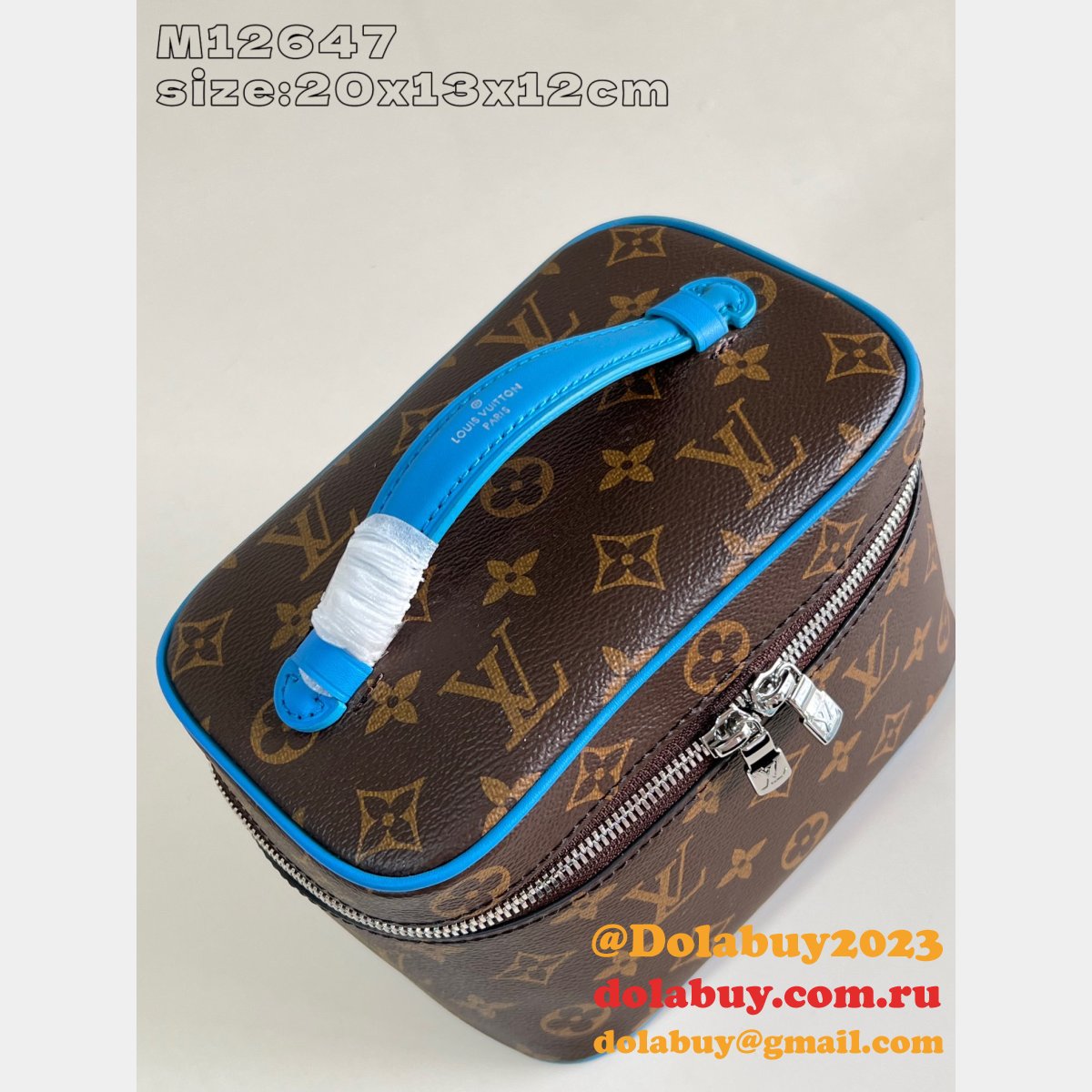 Luxury Travel Louis Vuitton Nice Vanity Men M12647 Fake Bags