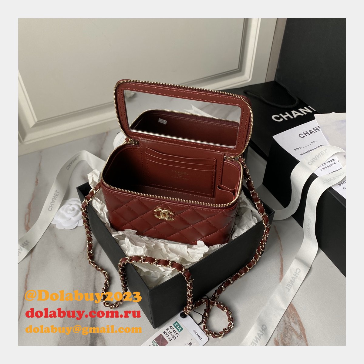 Luxury Replica Crossbody Shoulder Cosmetic Case Vanity Box Tote AP4052 Bags