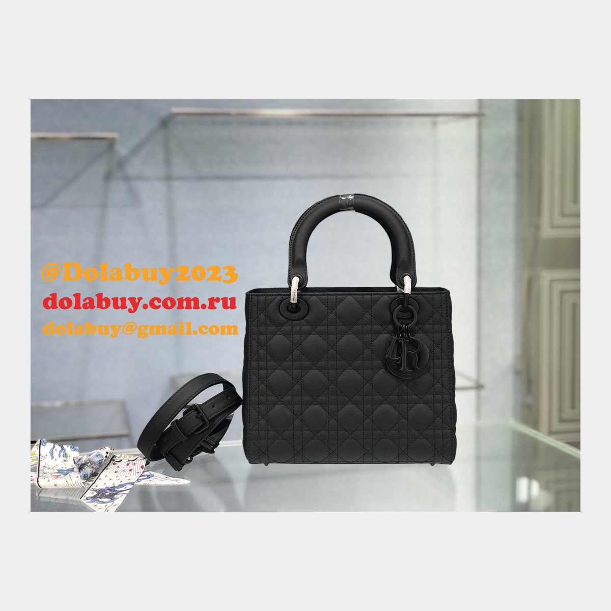 Replica Christian Dior Knockoff Lady Dior 24cm Purses