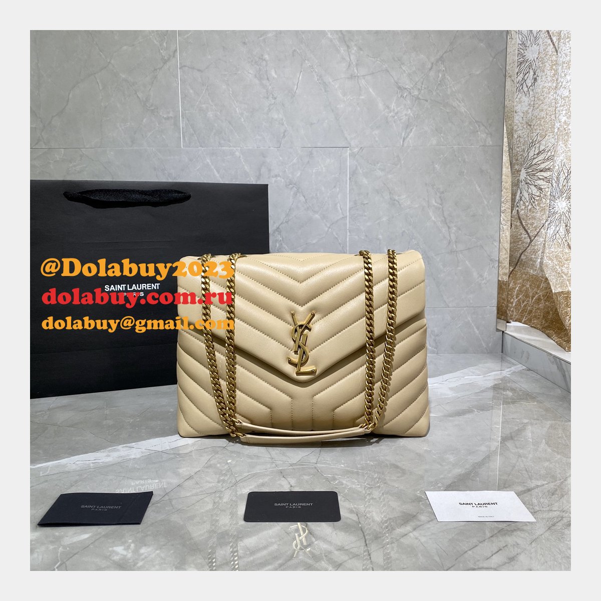 Designer Perfect YSL LOULOU 487216 HANDBAG 32CM
