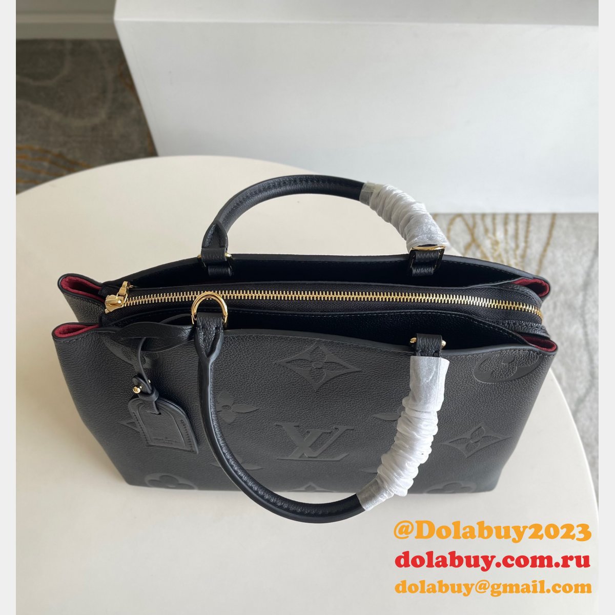 Best Replica Quality Louis Vuitton Grand Palais Monogram Empreinte Leather M45811 Black