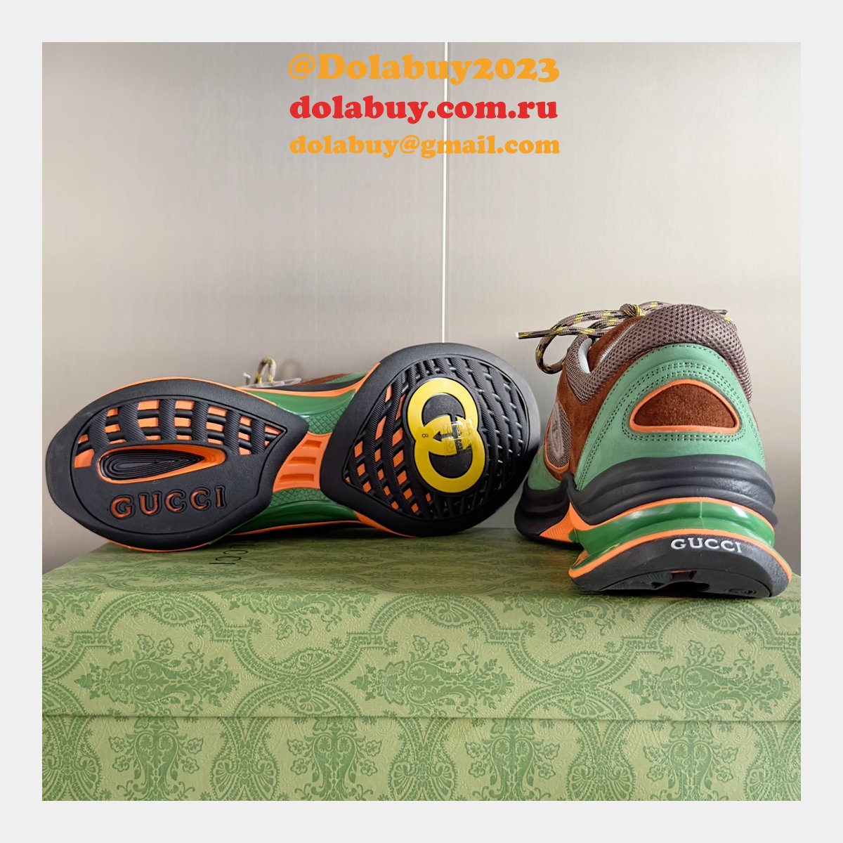 luxury designer G*u*i men run trainer shoes