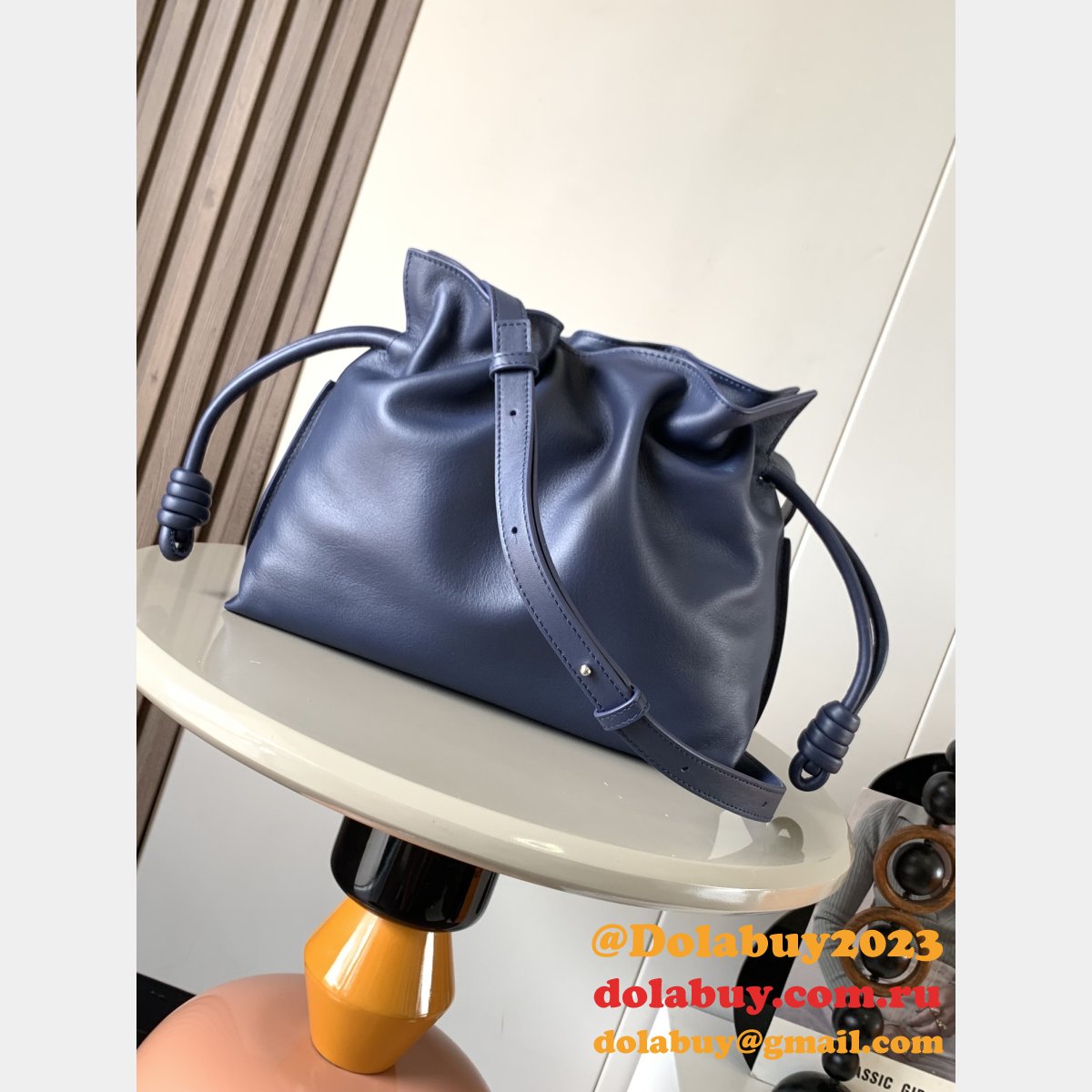7 Star Loewe Flamenco Nappa Leather Clutch Lucky Bag