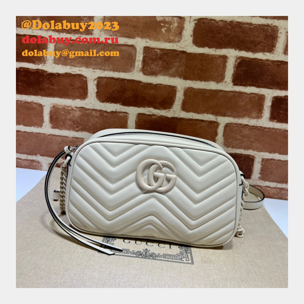 G*u*i 447632 marmont replica shoulder emerald leather bag