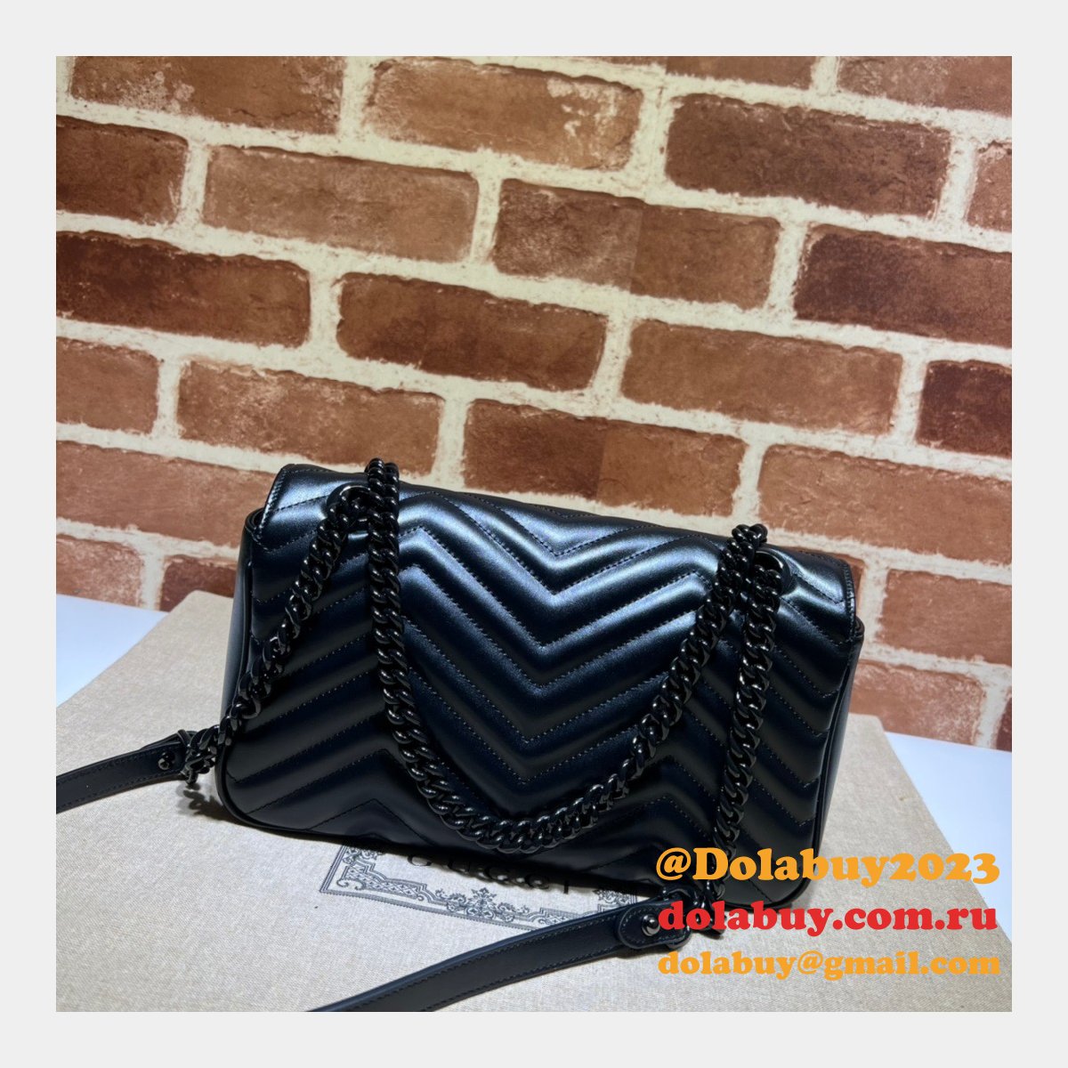 perfect G*u*i 443497 gg marmont small shoulder replicas bags