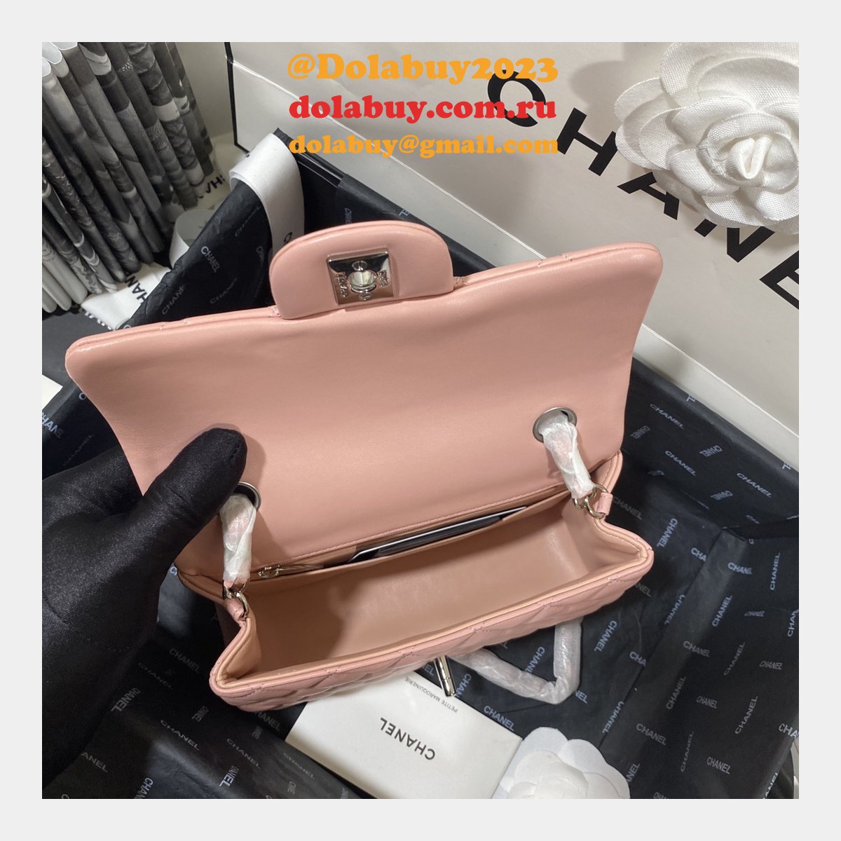 Fashion CC Lambskin Flap Designer 20CM Bag 1116