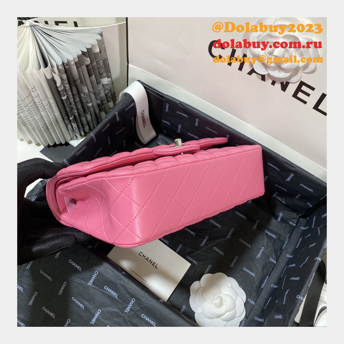 Top Quality Replica Lambskin CF1112 Bags 25CM PINK
