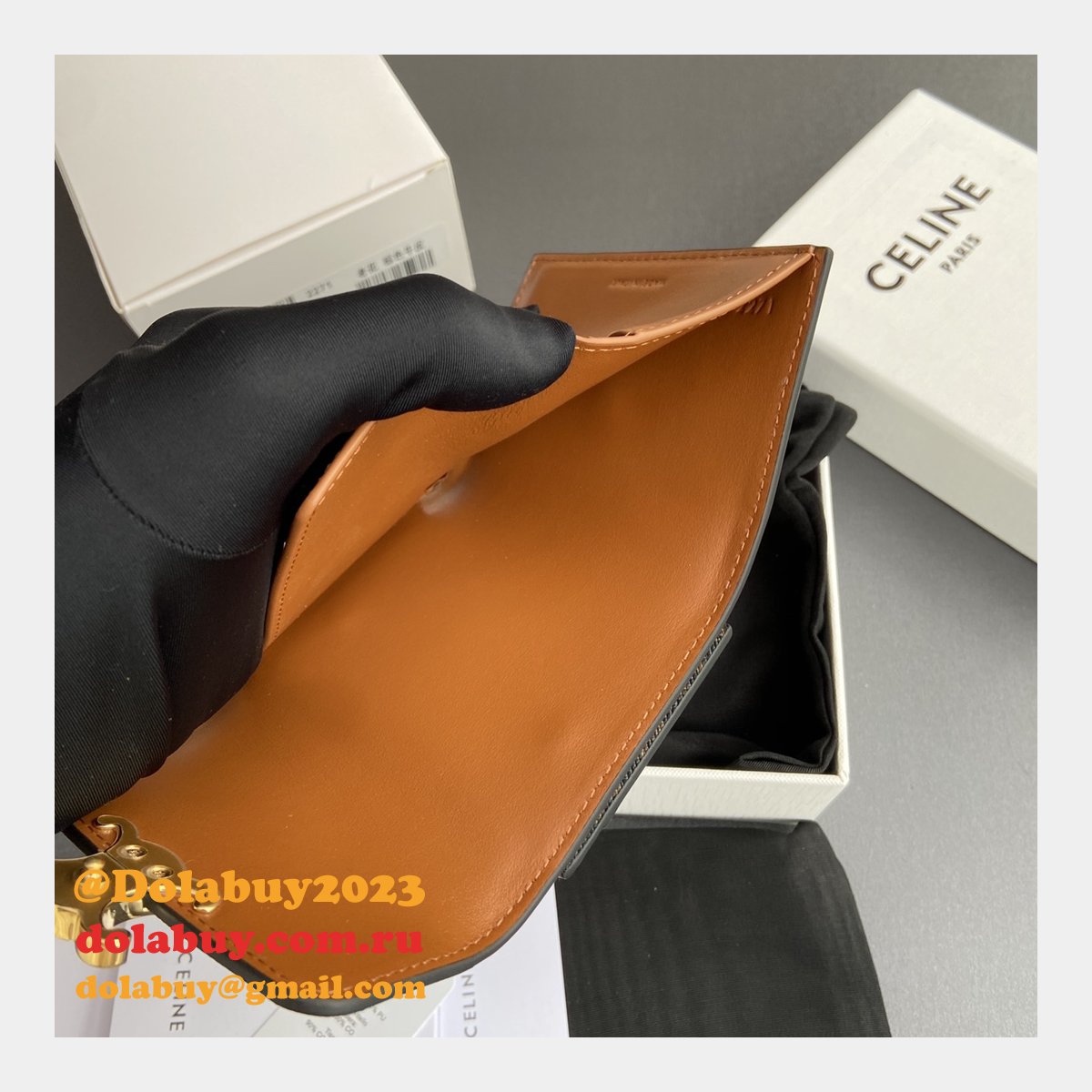 High Quality Fashion CELINE TRIOMPHE short wallet