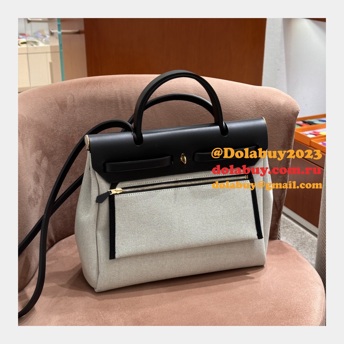 Replica Hermes Herbag Cabine Zip 31CM Pig-Nose Online Dolabuy Bags