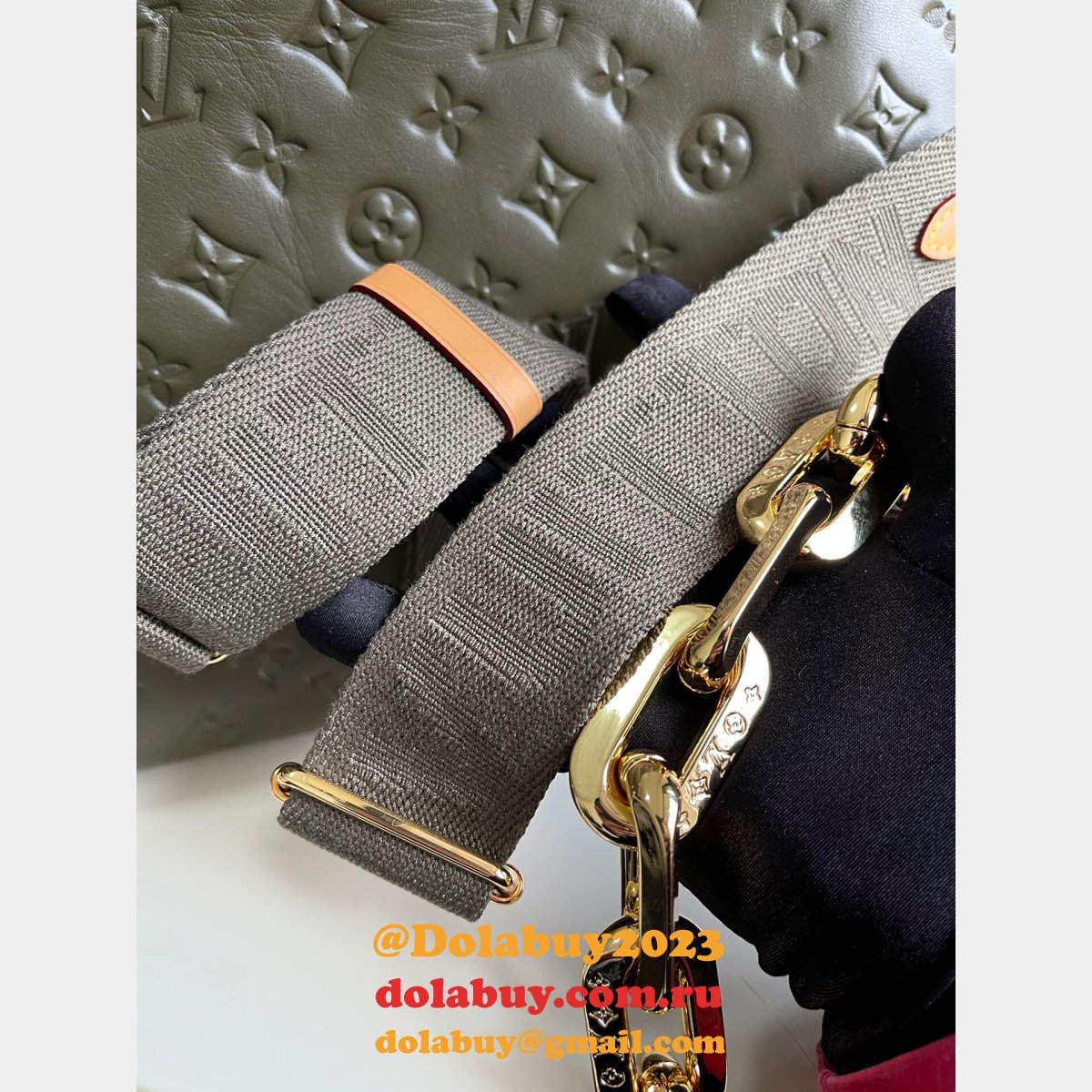 Quality Louis Vuitton Replicas Coussin Other Leathers M57782 Khaki Green