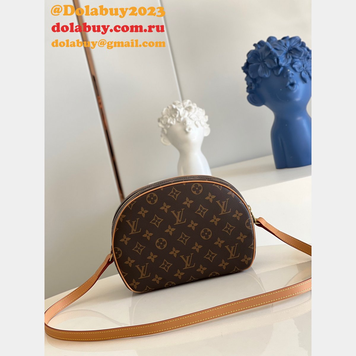 Designer Louis Vuitton Replica M51221 Monogram Brown Blower Shoulder Bag