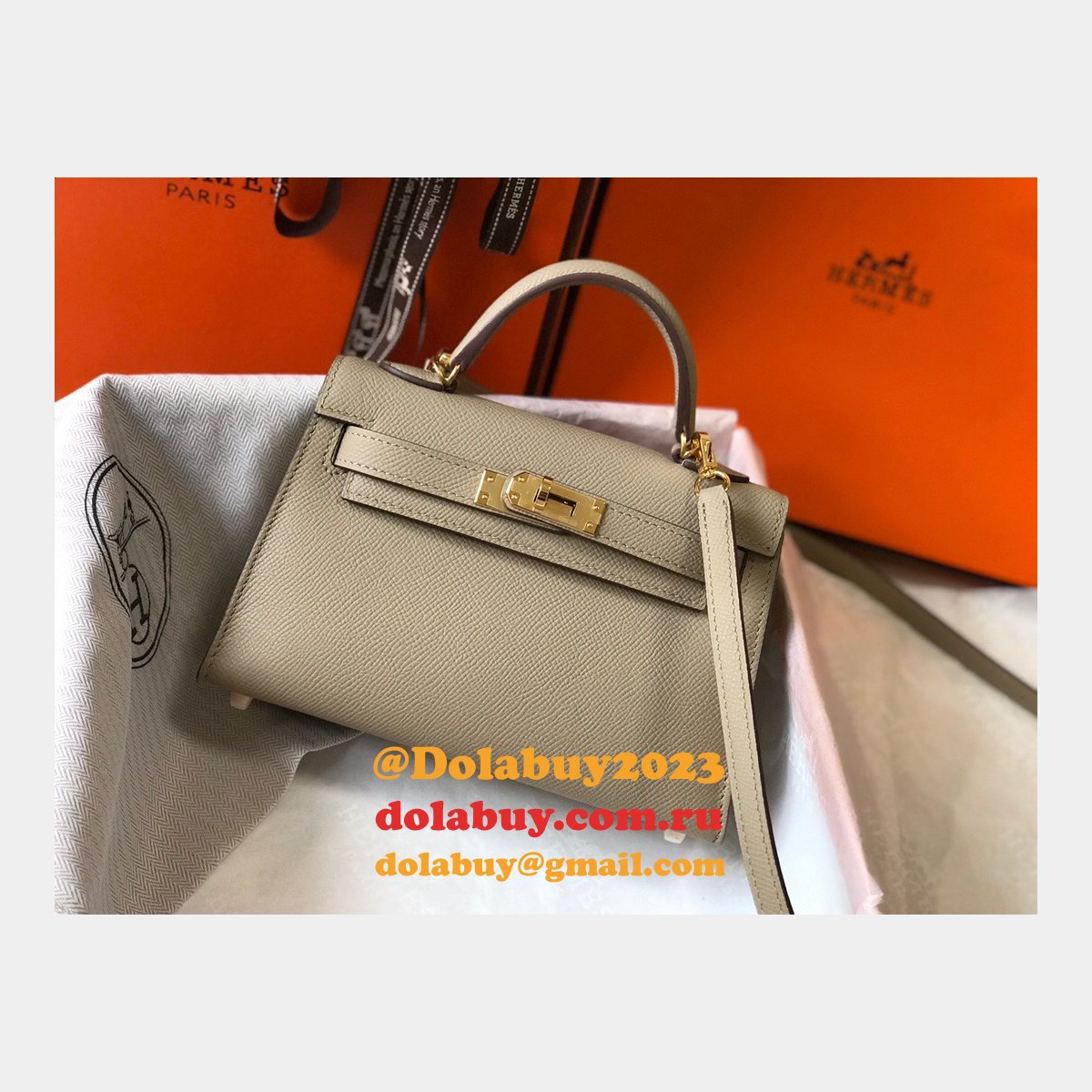 Earth yellow Mini Kelly Hermes Replica Handbags