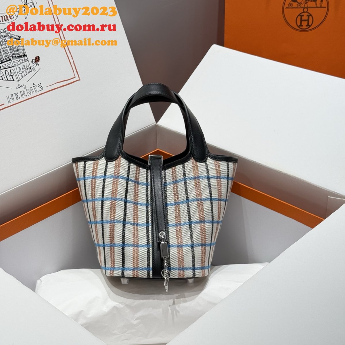 Designer Hermes Replica Picontin Lock 18CM Tote Bag