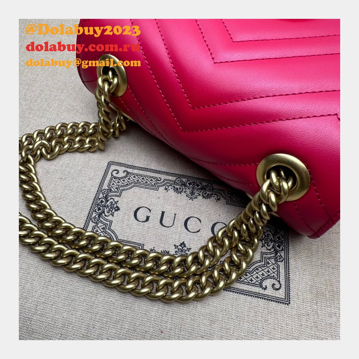 copy G*u*i replica gg marmont shoulder wholesale 739682 luxury bag