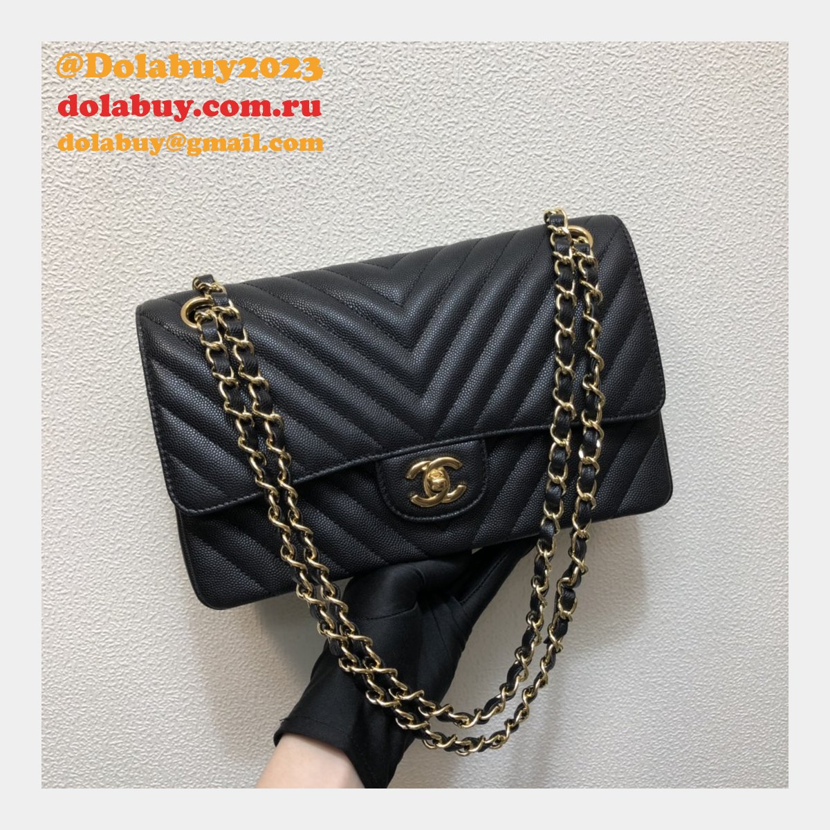 Top Quality CC CF1112  V CLASSICAL HANDBAG 25.5cm