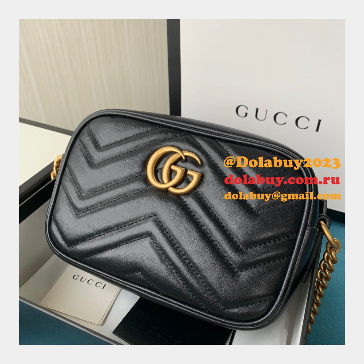 G*u*i replica gg marmont matelassé mini 448065 bag