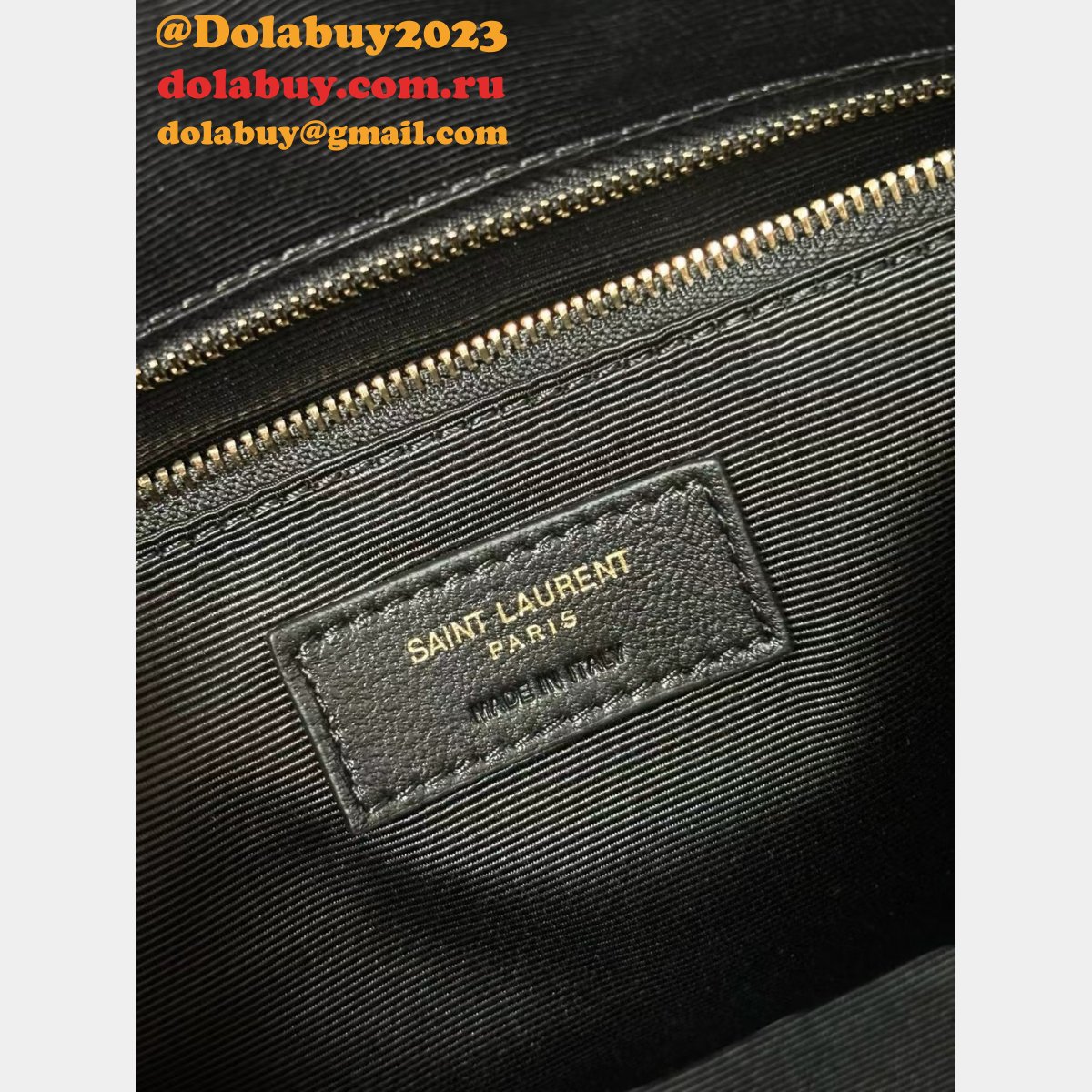 Designer Saint Laurent Replicas Lyia Zip Duffle Black 766785 Bag