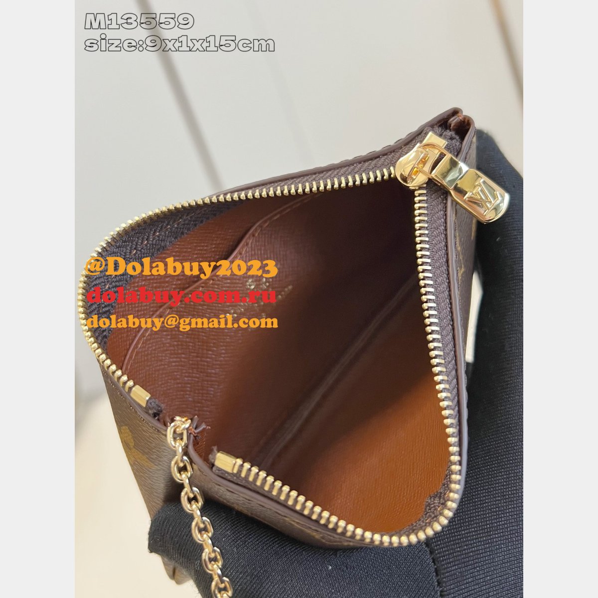 Louis Vuitton Key Pouch S Monogram Canvas M13559 Top Quality Bag