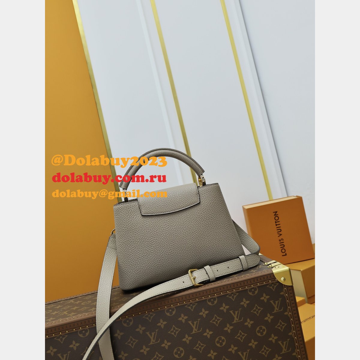 Luxury Designer Louis Vuitton Capucines BB M24728 Handbag