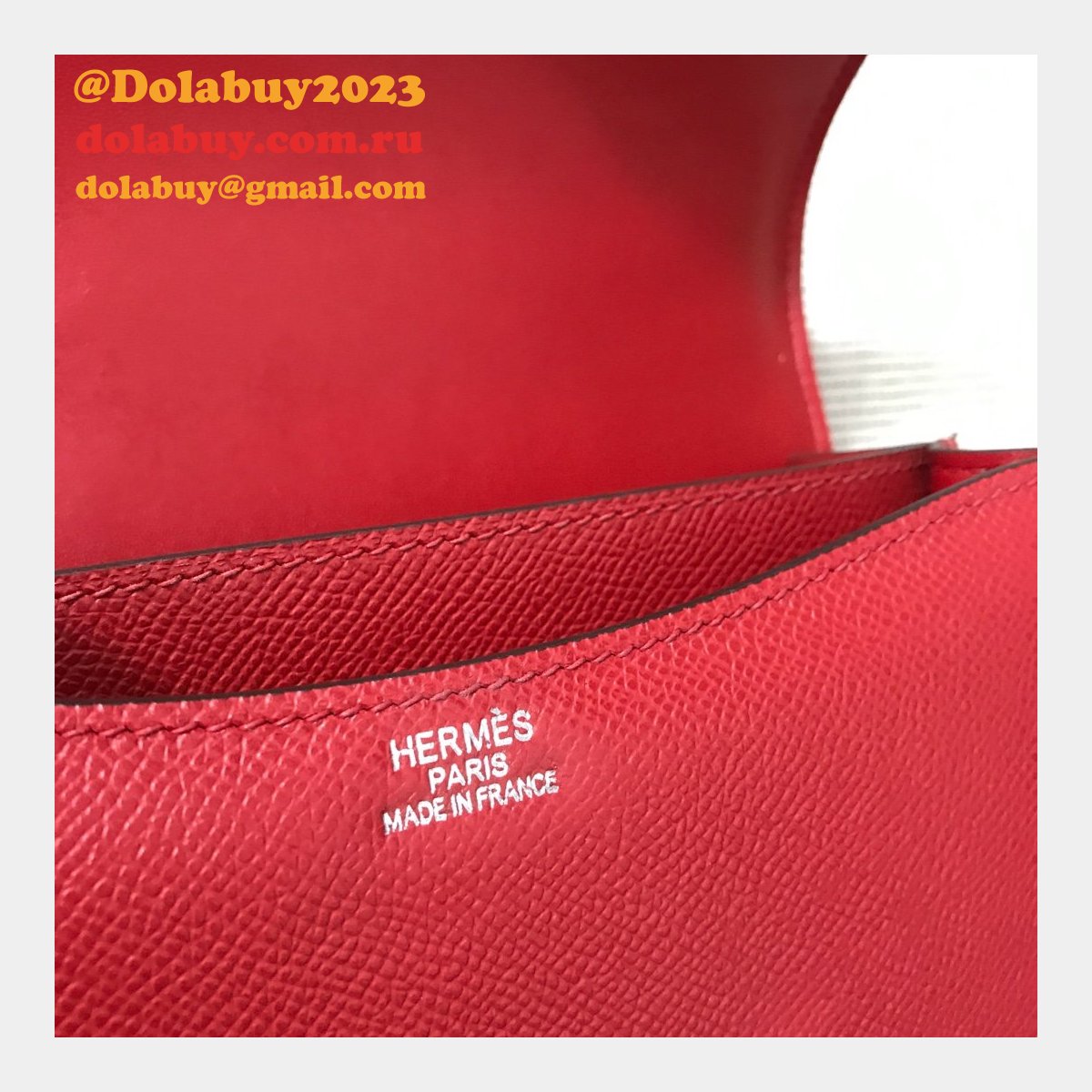 Hermes Constance Bag 18cm Epsom Leather Red